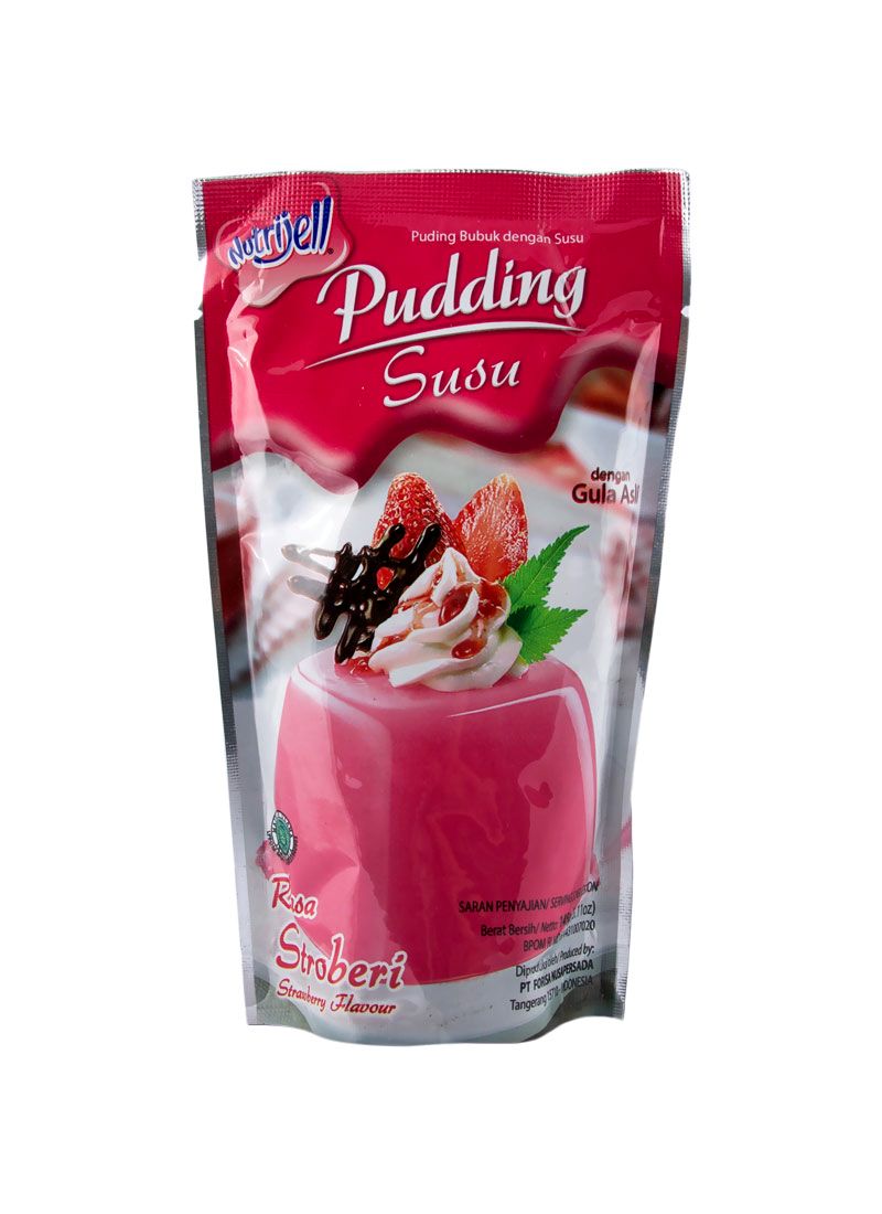 Nutrijell Pudding Susu Powder Strawberry 145G