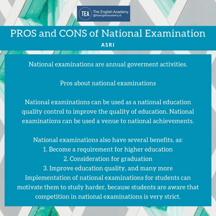 Pros and Cons of National Exam 2