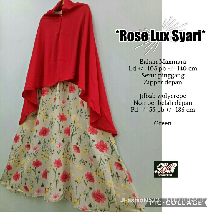 ROSE LUX SYARI-STOK WHITE - GREEN 2