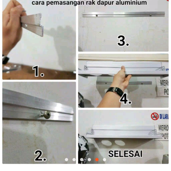 Rak Dinding Dapur Alumunium 6 Gantungan 5