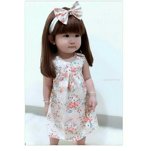 Rasya Dress Flowers Creamy 2