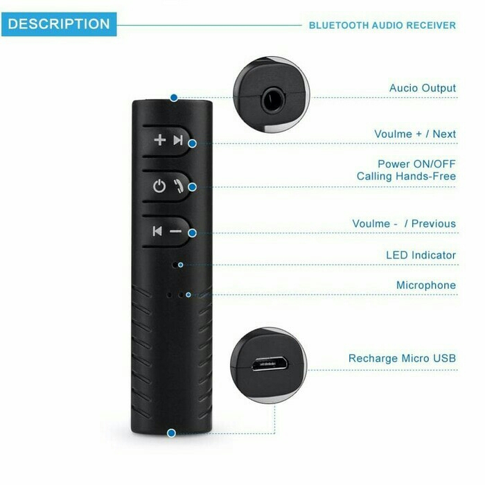 Receiver bluetooth 3 tombol 3