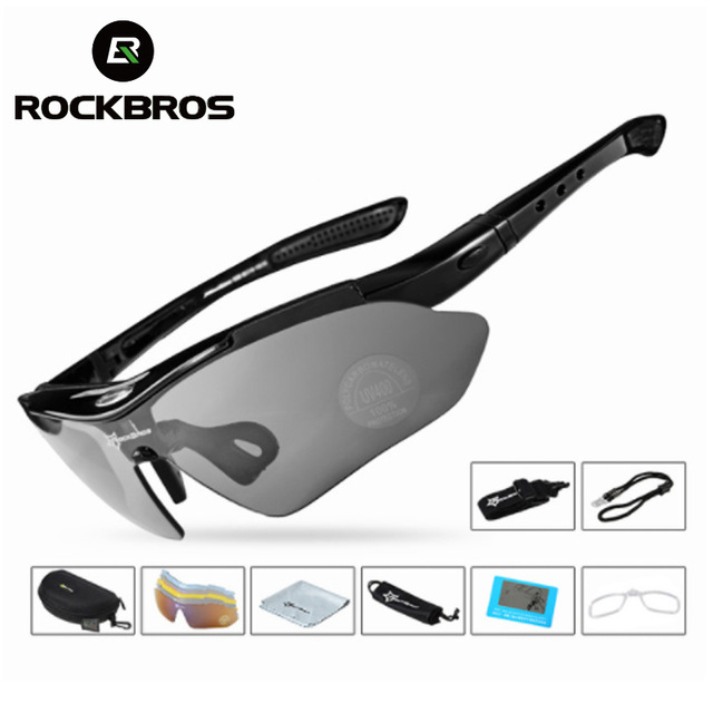 Rockbros Kacamata Sepeda Polarized dengan 5 Lensa Myopia 0089