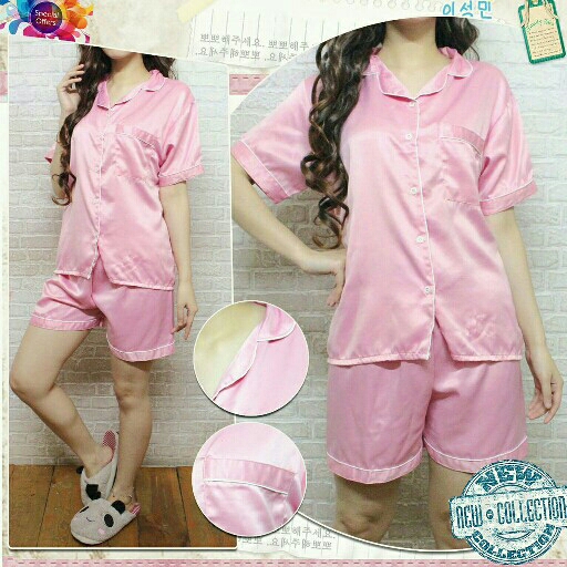 SATIN PAJAMAS PENDEK 3