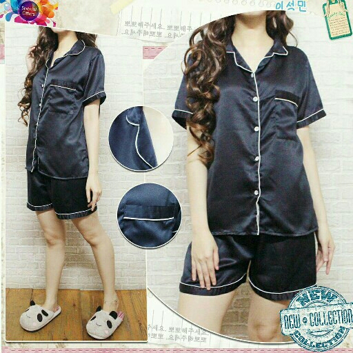 SATIN PAJAMAS PENDEK 5