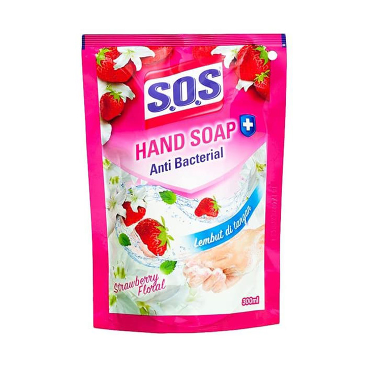 SOS HAND WASH STRAWBERRY FLORAL 300ML 2