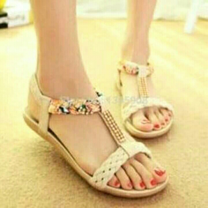 Sandal Sepatu Kepang Cream 2