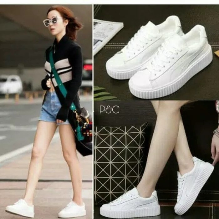 Sepatu Kets Puma Rihanna Full Putih 3