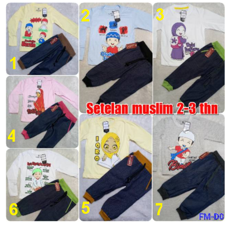 Setelan kaos muslim panjang