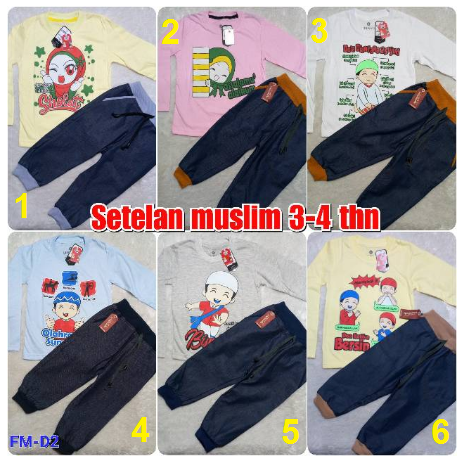 Setelan kaos muslim panjang 2