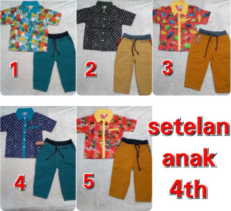 Setelan kemeja anak