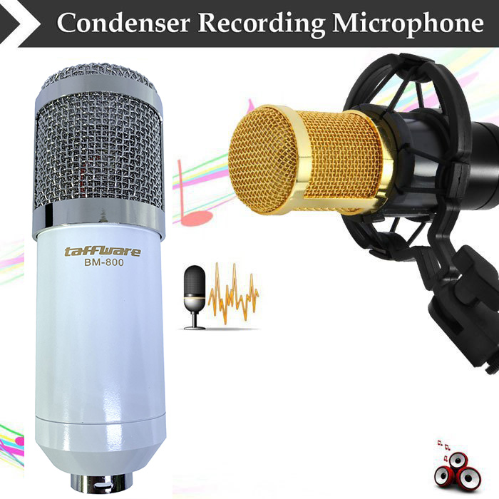 TaffSTUDIO Mikrofon Kondenser Studio dengan Shock Proof Mount BM-800