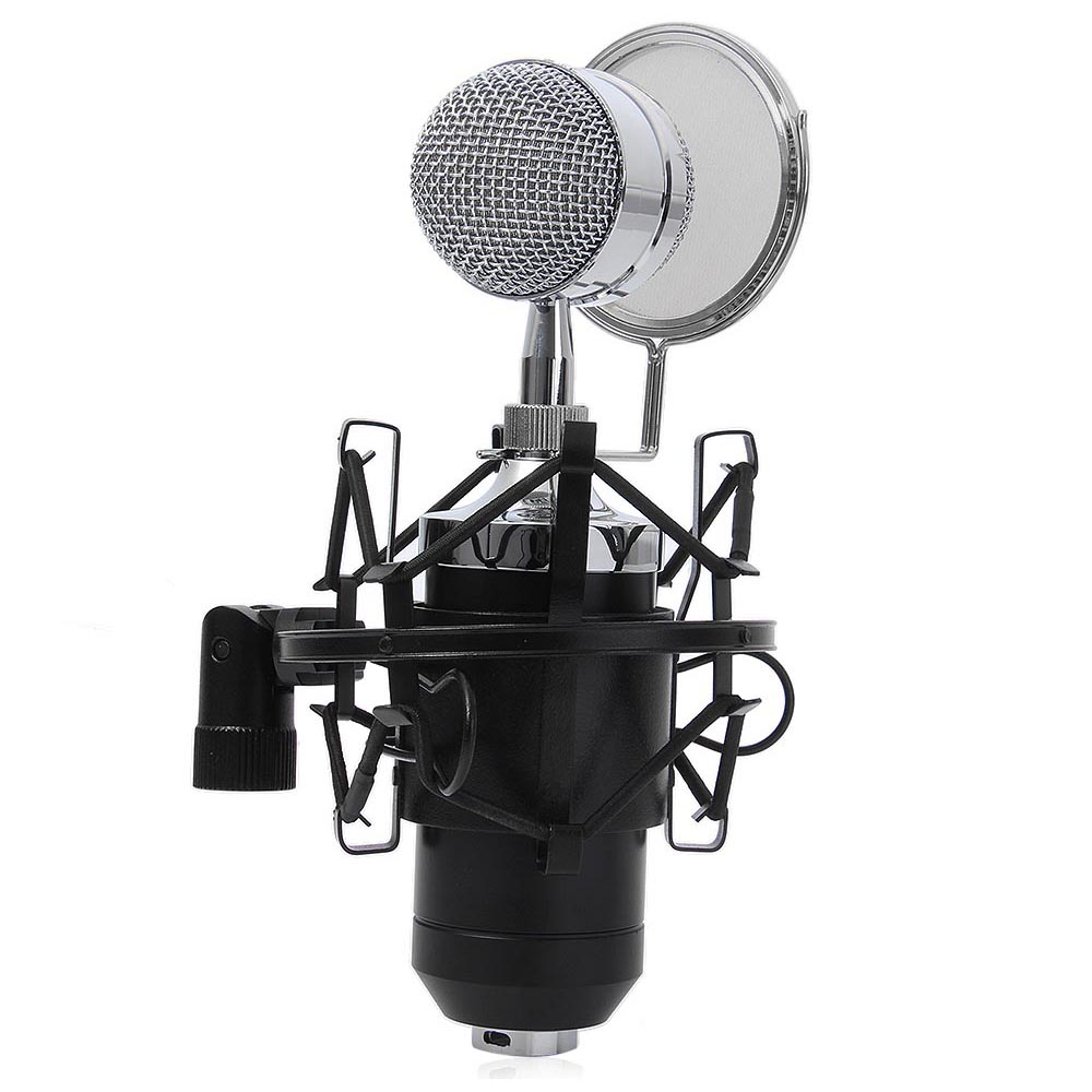 TaffSTUDIO Mikrofon Kondenser dengan Shock Proof Mount BM-8000 3