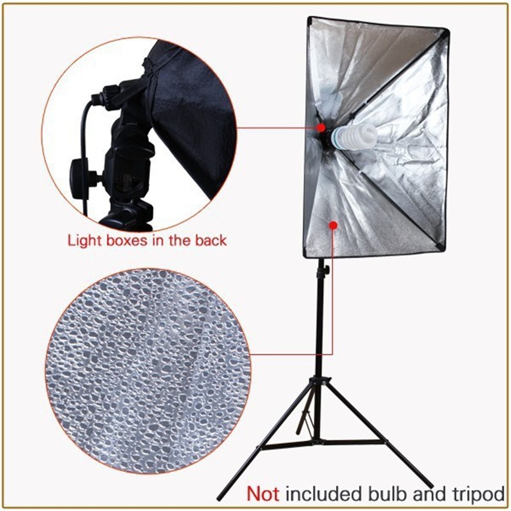 TaffSTUDIO Payung Softbox Reflektor 50x70cm E27 Single Lamp Socket CL-