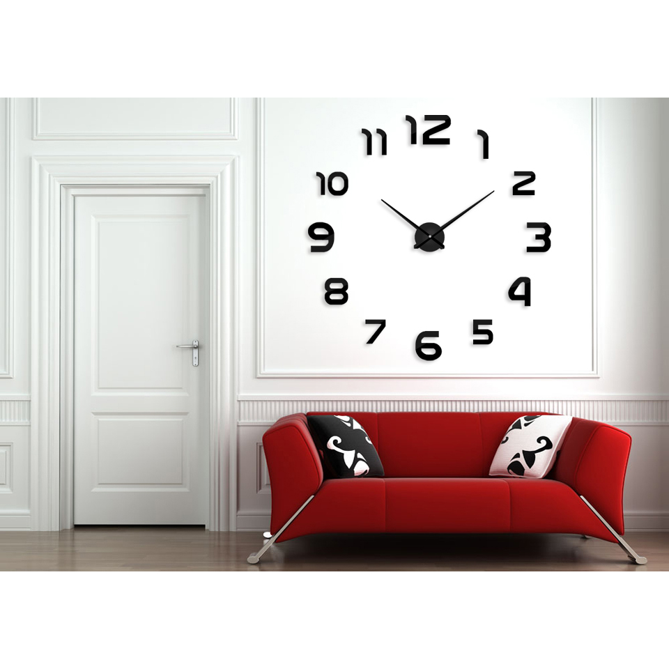 Taffware Jam Dinding Besar DIY Giant Wall Clock Quartz Creative Design