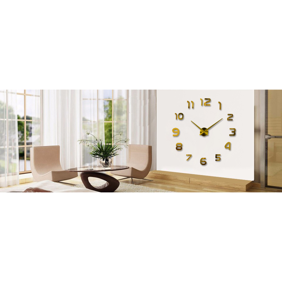 Taffware Jam Dinding Besar DIY Giant Wall Clock Quartz Creative Design 2