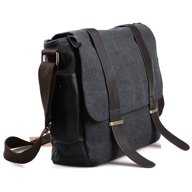 Tas Selempang Pria Korean Canvas Messenger Bag K2642