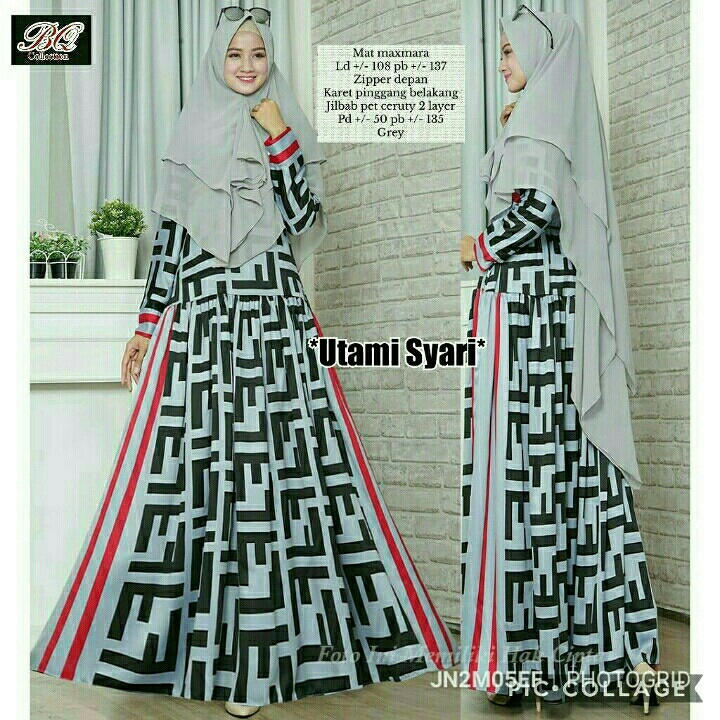 UTAMI SYARI  Stok Mocca Grey Hitam 2