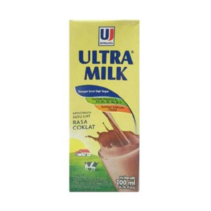 Ultra Milk Rasa Cokelat 200ml 2