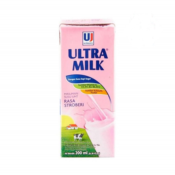 Ultra Milk Rasa Stroberi 200ml 2