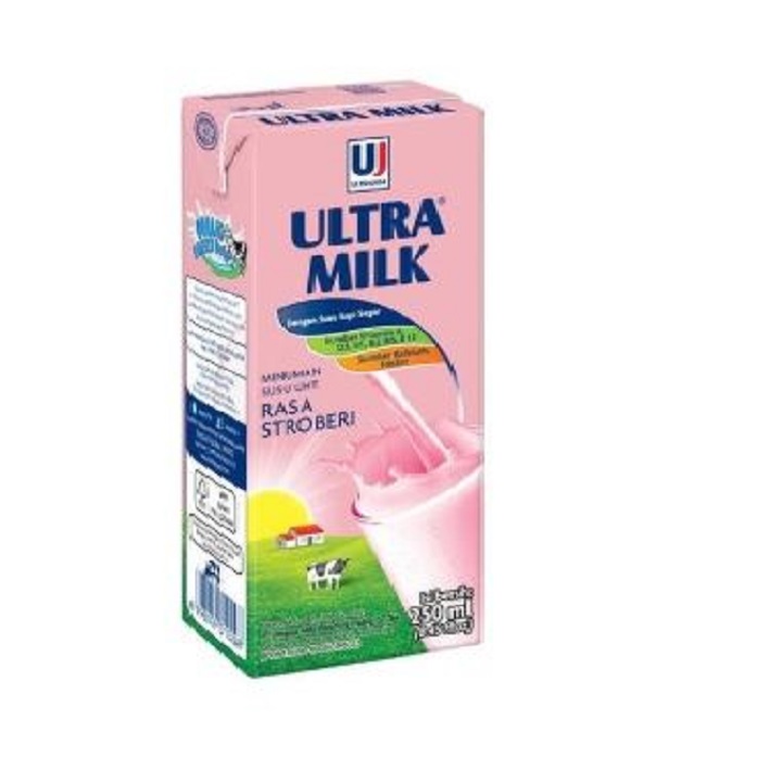 Ultra Milk Rasa Stroberi 250ml 2