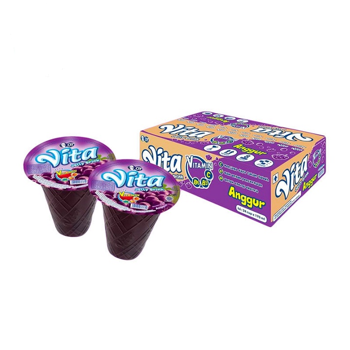 Vita Jelly Drink Anggur 170ml Dus 2