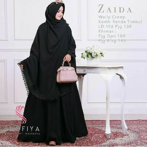 ZAIDA SYARI set 2in 1 DRESS Dan KERUDUNG 3