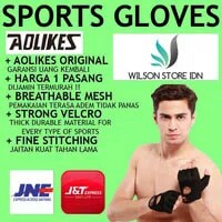 - AOLIKES 1679 HALF FINGER WEIGHTLIFTING GYM FITNESS BLACK MERK AOLIKE