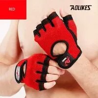 - AOLIKES 1679 HALF FINGER WEIGHTLIFTING GYM FITNESS BLACK MERK AOLIKE 2