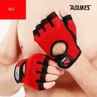 - AOLIKES 1679 HALF FINGER WEIGHTLIFTING GYM FITNESS BLACK MERK AOLIKE 2