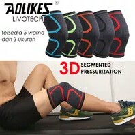 - AOLIKES 7718 KNEE COMPRESSION PAD BRACE - PELINDUNG LUTUT DEKER GREE 2