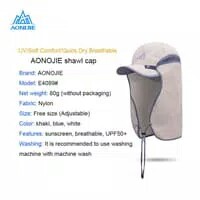 - AONIJIE E4089 OUTDOOR UV PROOF HAT - TOPI FOTOGRAFI LARI PANCING WHI 2