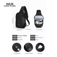 C6 MARK RYDEN MR 9299 BACK PACK BAG USB - TAS RANSEL LAPTOP 17 - BLACK 2