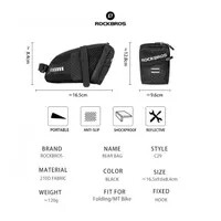 - ROCKBROS C29 BIKE SADDLE BAG - TAS SADEL SEPEDA LIPAT MTB ROAD MERK 3