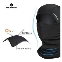 - ROCKBROS LF7612 FULL FACE MASK ICE SILK - MASKER SPORT SEPEDA BLACK 3