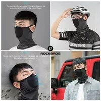 - ROCKBROS LF7813 FACE MASK  FILTER ICE SILK - MASKER SPORT SEPEDA BL 2