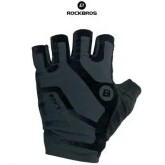 - ROCKBROS S196 BIKE GLOVE HALF FINGER  - SARUNG TANGAN BLACK MERK ROC