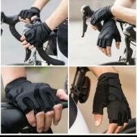 - ROCKBROS S196 BIKE GLOVE HALF FINGER  - SARUNG TANGAN BLACK MERK ROC 2