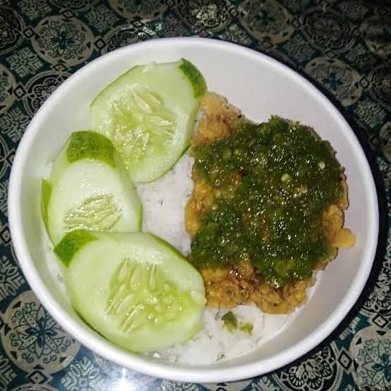 Ayam geprek sambal ijo - ricekb