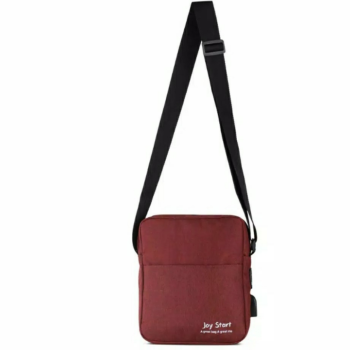  Tas Selempang Anti Air bahan Kanvas Joystart dengan USB Charger 2