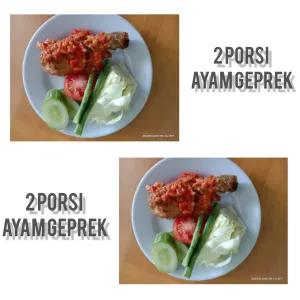  ayam geprek lalapan 2 porsi