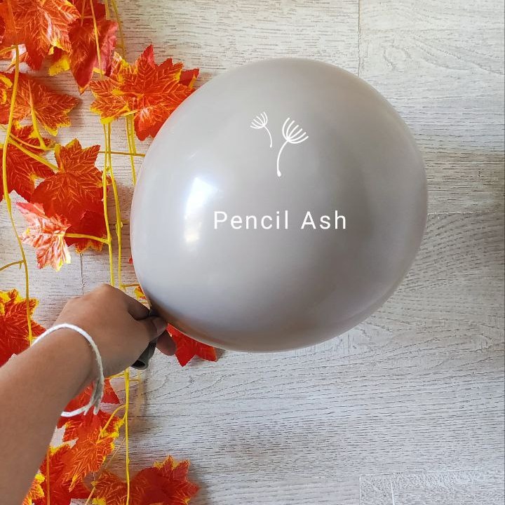 12 Inch Balon Warna Abu Pencil Hash