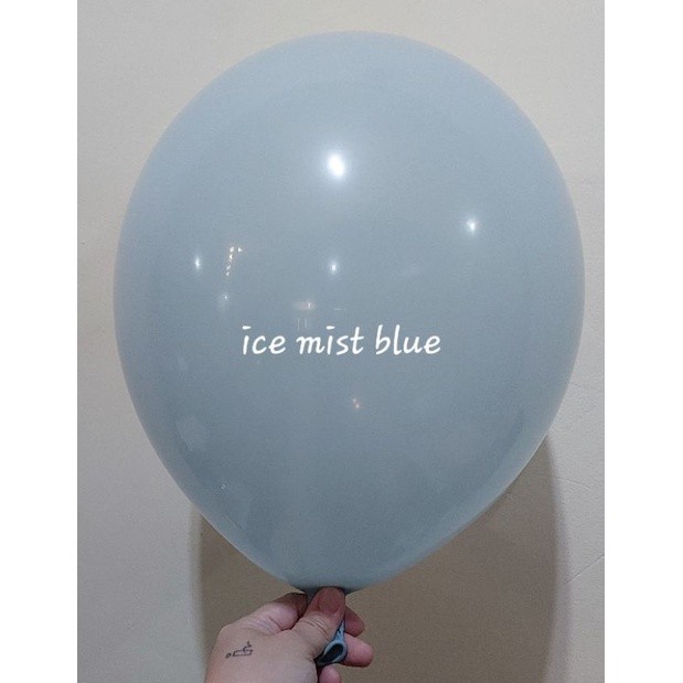 12 Inch Balon Warna Biru Ice Mist Blue