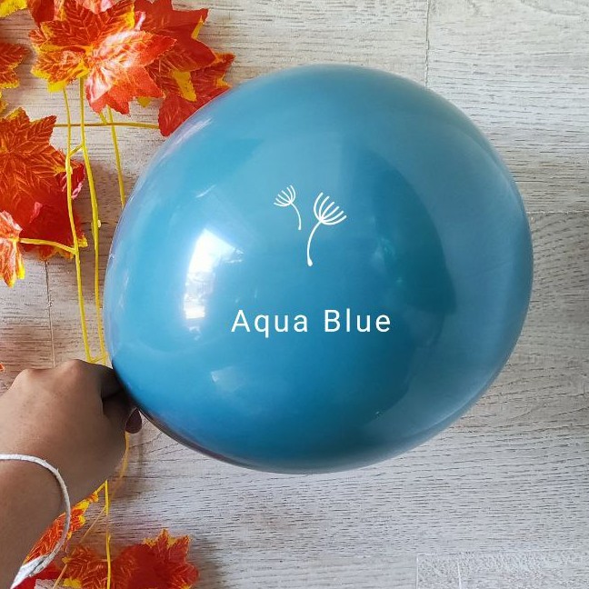 12 Inch Balon Warna Biru aqua Blue