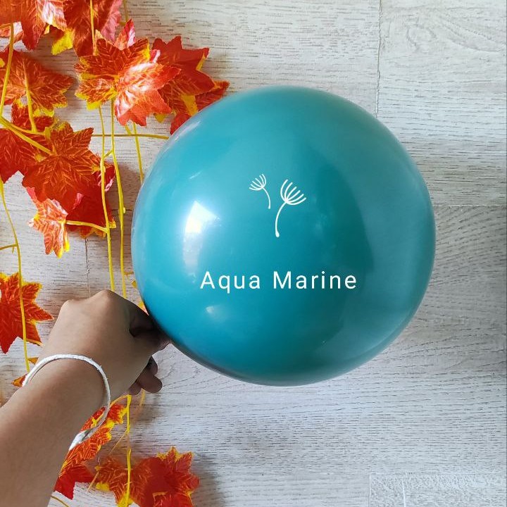 12 Inch Balon Warna Biru aqua Marine