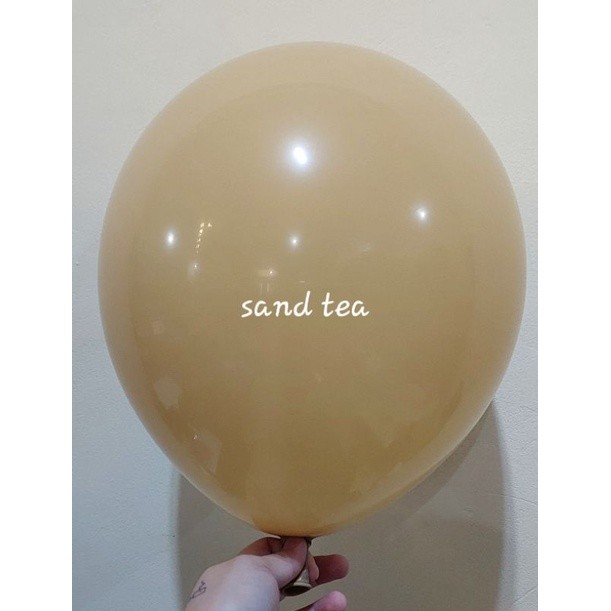 12 Inch Balon Warna Cokelat Pasir Sand Tea