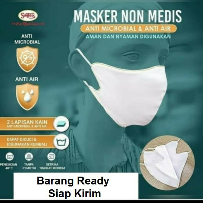 2 Buah Masker PT Sritex Anti Air Bisa dicuci - Promo 2