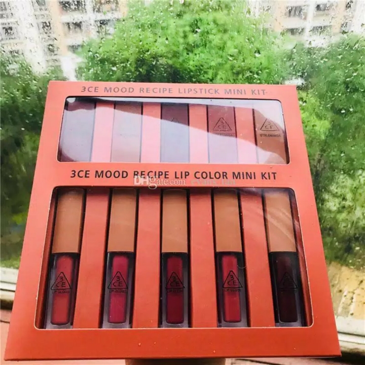 3CE MOOD RECIPE LIP MINI KIT - LIPSTICK DITAMBAH LIPTINT