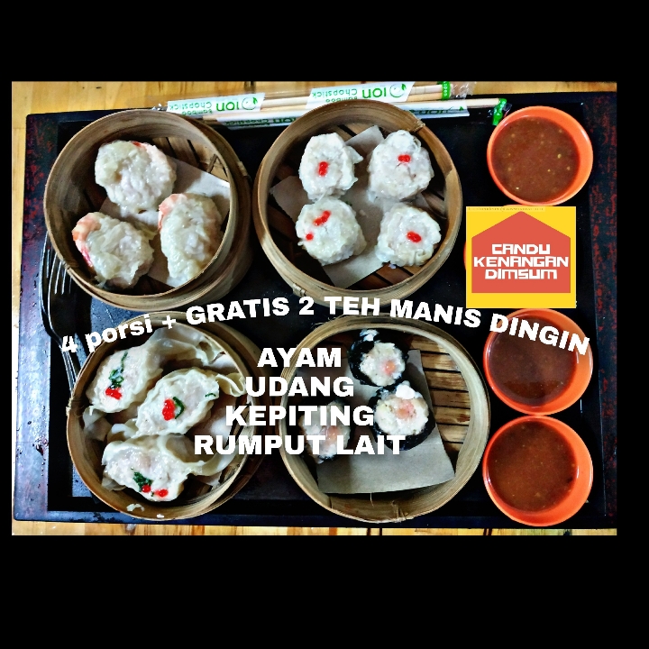 4 porsi dimsum FREE TEH MANIS DINGIN 2