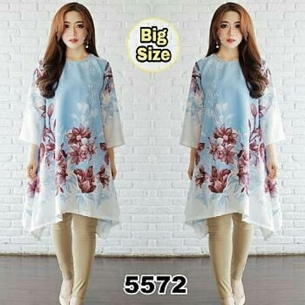 5572 Tunik Keva Jumbo Biru